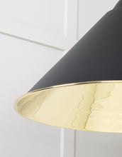 Load image into Gallery viewer, 49524EB Smooth Brass Hockley Pendant in Elan Black