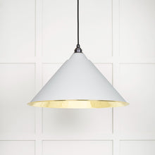 Load image into Gallery viewer, 49524F Smooth Brass Hockley Pendant in Flock