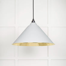 Load image into Gallery viewer, 49524F Smooth Brass Hockley Pendant in Flock