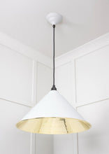 Load image into Gallery viewer, 49524F Smooth Brass Hockley Pendant in Flock