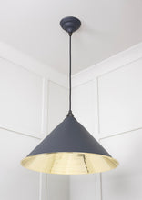 Load image into Gallery viewer, 49524SL Smooth Brass Hockley Pendant in Slate