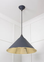 Load image into Gallery viewer, 49524SL Smooth Brass Hockley Pendant in Slate