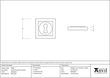 Load image into Gallery viewer, 49539 Matt Black Round Escutcheon (Square)