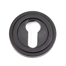 Load image into Gallery viewer, 49541 Matt Black Round Euro Escutcheon (Art Deco)