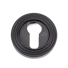 Load image into Gallery viewer, 49542 Matt Black Round Euro Escutcheon (Beehive)