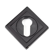 Load image into Gallery viewer, 49543 Matt Black Round Euro Escutcheon (Square)