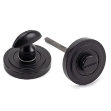 Load image into Gallery viewer, 49545 Matt Black Round Thumbturn Set (Art Deco)