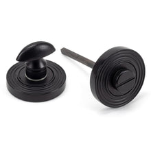 Load image into Gallery viewer, 49546 Matt Black Round Thumbturn Set (Beehive)