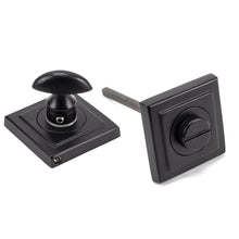 Load image into Gallery viewer, 49547 Matt Black Round Thumbturn Set (Square)