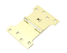 Load image into Gallery viewer, 49556 Polished Brass 4" x 4" x 6" Parliament Hinge (pair) ss