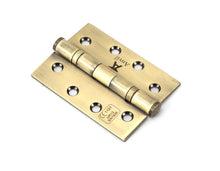 Load image into Gallery viewer, 49570 Aged Brass 4" Ball Bearing Butt Hinge (pair) ss