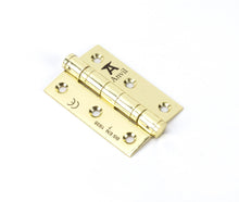 Load image into Gallery viewer, 49572 Polished Brass 3" Ball Bearing Butt Hinge (pair) ss