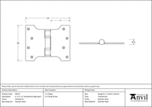 Load image into Gallery viewer, 49578 Polished SS 4" x 3" x 5" Parliament Hinge (pair)