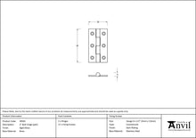 Load image into Gallery viewer, 49583 Aged Brass 2" Butt Hinge (pair)