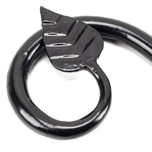Load image into Gallery viewer, 49900 Black Leaf Curtain Finial (pair)