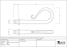 Load image into Gallery viewer, 49902 Black Shepherd's Crook Curtain Finial (pair)