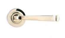 Load image into Gallery viewer, 49953 Polished Nickel Avon Round Lever on Rose Set (Plain) - Unsprung