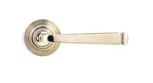 Load image into Gallery viewer, 49955 Polished Nickel Avon Round Lever on Rose Set (Beehive) - Unsprung