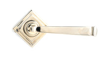 Load image into Gallery viewer, 49956 Polished Nickel Avon Round Lever on Rose Set (Square) - Unsprung