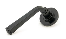 Load image into Gallery viewer, 49957 Black Avon Round Lever on Rose Set (Plain) - Unsprung