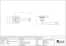 Load image into Gallery viewer, 49968 Pewter Avon Round Lever on Rose Set (Square) - Unsprung
