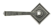 Load image into Gallery viewer, 49968 Pewter Avon Round Lever on Rose Set (Square) - Unsprung