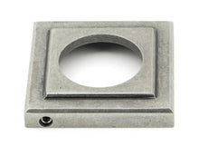 Load image into Gallery viewer, 49968 Pewter Avon Round Lever on Rose Set (Square) - Unsprung