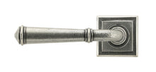 Load image into Gallery viewer, 49980 Pewter Regency Lever on Rose Set (Square) - Unsprung