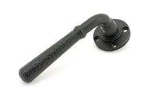 Load image into Gallery viewer, 49988 Matt Black Hammered Newbury Lever on Rose Set (Square) - Unsprung