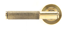 Load image into Gallery viewer, 49995 Aged Brass Brompton Lever on Rose Set (Beehive) - Unsprung