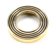 Load image into Gallery viewer, 49995 Aged Brass Brompton Lever on Rose Set (Beehive) - Unsprung