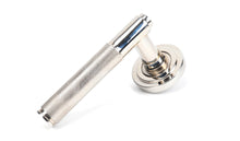 Load image into Gallery viewer, 50002 Polished Nickel Brompton Lever on Rose Set (Art Deco) - Unsprung