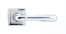 Load image into Gallery viewer, 50024 Polished Chrome Newbury Lever on Rose Set (Square) - Unsprung