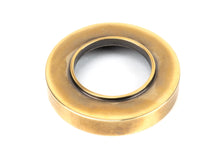 Load image into Gallery viewer, 50037 Aged Brass Hammered Newbury Lever on Rose Set (Plain) - Unsprung