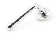Load image into Gallery viewer, 50042 Pol. Chrome Hammered Newbury Lever on Rose Set (Art Deco) - Unsprung