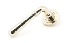 Load image into Gallery viewer, 50046 Pol. Nickel Hammered Newbury Lever on Rose Set (Art Deco) U