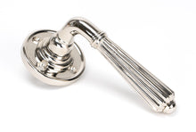 Load image into Gallery viewer, 50082 Polished Nickel Hinton Lever on Rose Set - Unsprung