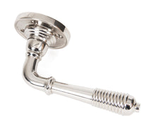 Load image into Gallery viewer, 50087 Polished Nickel Reeded Lever on Rose Set - Unsprung