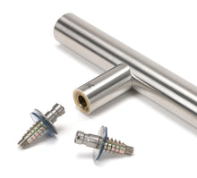 Load image into Gallery viewer, 50230 Satin SS (316) 1.2m T Bar Handle Secret Fix 32mm Ø