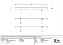Load image into Gallery viewer, 50235 Satin SS (316) 1.5m T Bar Handle B2B Fix 32mm Ø
