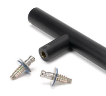 Load image into Gallery viewer, 50254 Matt Black SS (316) 0.6m T Bar Handle Secret Fix 32mm Ø