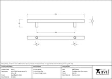 Load image into Gallery viewer, 50257 Matt Black SS (316) 0.9m T Bar Handle Secret Fix 32mm Ø