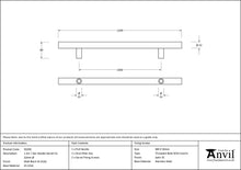Load image into Gallery viewer, 50260 Matt Black SS (316) 1.2m T Bar Handle Secret Fix 32mm Ø