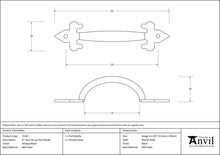 Load image into Gallery viewer, 73141 Black Cast 6" Fleur De Lys Pull Handle