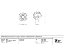 Load image into Gallery viewer, 83551 Polished Brass Spiral Cabinet Knob - Medium