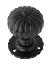 Load image into Gallery viewer, 83560 Black Flower Mortice Knob Set