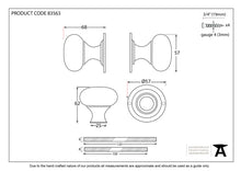 Load image into Gallery viewer, 83563 Ebony and PB Bun Mortice/Rim Knob Set