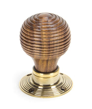 Load image into Gallery viewer, 83573 Rosewood & Aged Brass Beehive Mortice/Rim Knob Set
