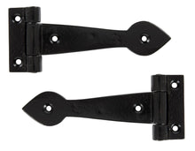 Load image into Gallery viewer, 83624 Black Smooth 6" Cast T Hinge (pair)
