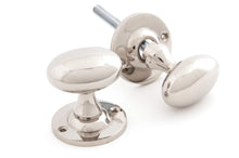 Load image into Gallery viewer, 83629 Polished Nickel Oval Mortice/Rim Knob Set